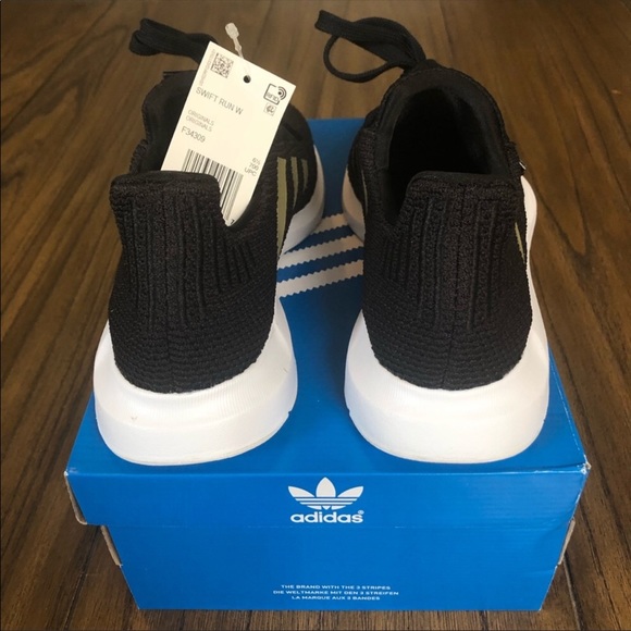 Adidas Swift Run black  and gold sneaker - Picture 5 of 8